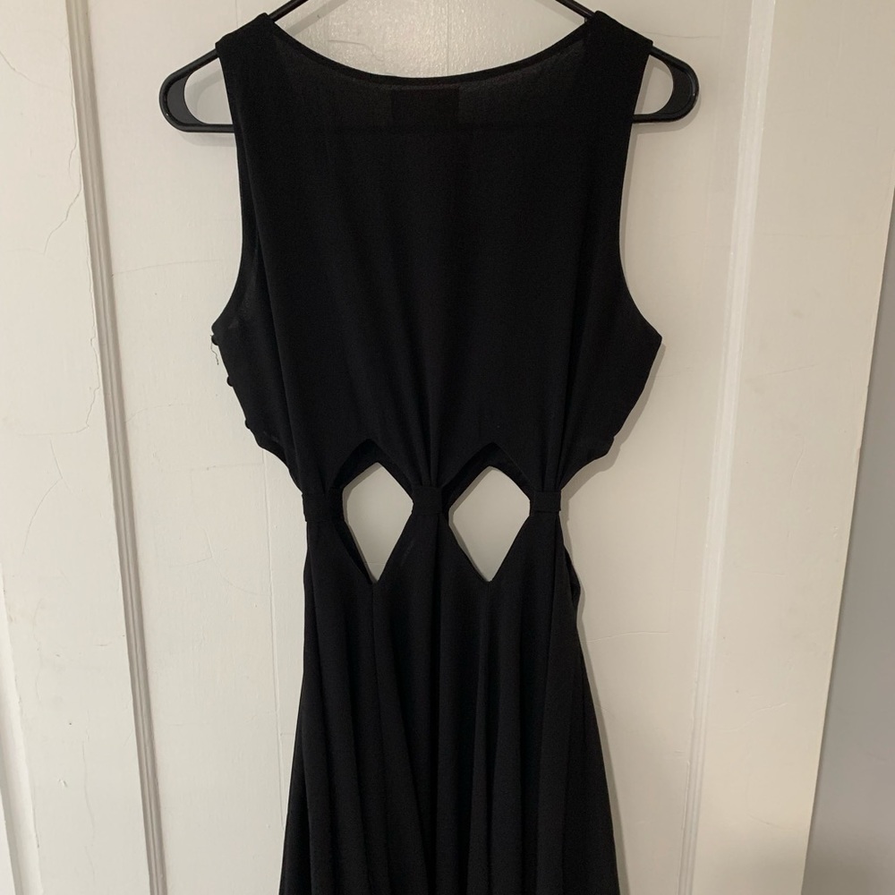 Black cut out formal dress